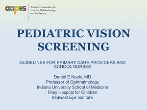PEDIATRIC VISION SCREENING - SlideServe