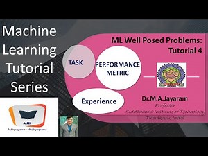 ML Foundations : Well Posed Problems Tutorial 4|| Dr. M A Jayaram