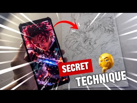 Anime outline drawing 🔥 with my secret technique 🤫 || step by step for beginners||