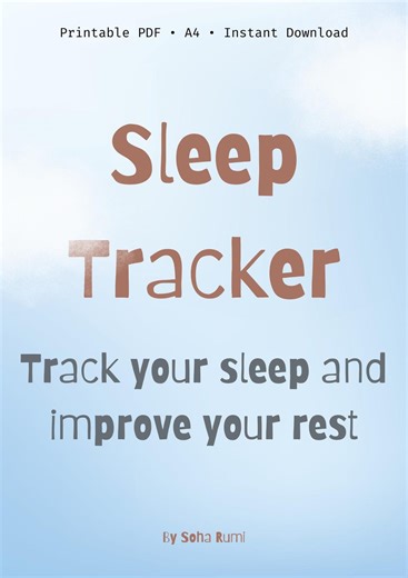 Sleep Tracker Printable PDF | Insomnia Sleep Log, Habit Improvement (A4 Download) - Etsy