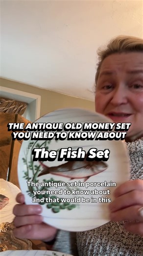 Limoges fish sets are one of those “when you know, you know” antiques—made for the fish course in formal, multi-course dining when entertaining at home was an art form. Limoges became a powerhouse of fine French hard-paste porcelain after kaolin was discovered nearby in the late 1700s, and by the late 1800s into the early 1900s, beautifully painted specialty services like these fish sets were a status symbol for well-set tables. Each plate features a different species, painted with that natural-