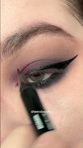 The final swipe using NYX Epic Ink Liner 🖤 #eyeliner #beauty #eyelinertutorial #nyxcosmetics