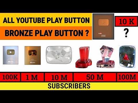 ALL NEW YOUTUBE PLAY BUTTONS OR CREATOR AWARDS | YOUTUBE AWARD BRONZE PLAY BUTTON ON 10K SUBSCRIBERS