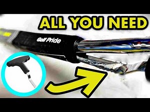 HOW TO REMOVE A GOLF GRIP FROM THE SHAFT WITHOUT CUTTING IT | Using a Rod from TEMU #golf #golfgrip