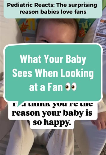 Babies and ceiling fans — every parent notices it 😄 What looks like simple staring is actually early brain development at work. Fans are fascinating to babies because they provide: ✔️ High contrast movement that’s easy for developing eyes to track ✔️ Repetitive motion that helps visual focus ✔️ Predictable patterns that feel calming and regulating In the first months of life, babies are naturally drawn to movement and light. So if your little one seems mesmerized by the fan, it’s usually comple