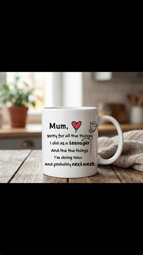What do you think? Will your mum forgive you? 😅 Don't worry, we're sure you were her little angel 😇😉 #mug#uktiktok#giftideas#mum#funnymug