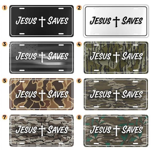 Jesus Saves Camo License Plate, Aluminum Vanity Tag, Christian Car Tag - Etsy