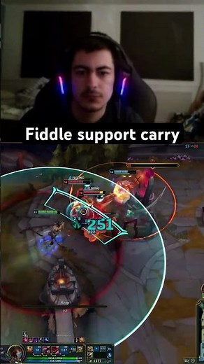Fiddlesticks support & gnar carry - League Of Legends #leagueoflegends #shorts #fiddlesticks
