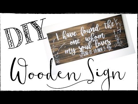 DIY WOODEN SIGN! DIY HOME DECOR IDEA!