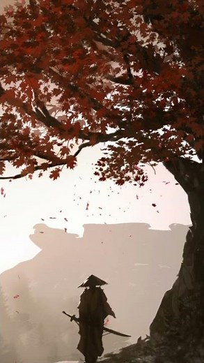 Samurai Near the Tree Mobile Live Wallpaper 🔥✨ #wallpaper #4k #livewallpaper