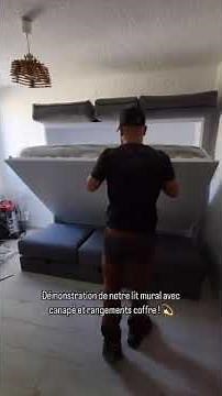 Démonstration lit mural canapé