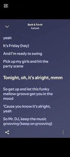 Aaliyah - Back & Forth #spotify #lyrics