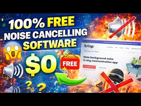 😎100% FREE NOISE CANCELLING SOFTWARE KRISP For PC😍 || #noisecancellation #krisp