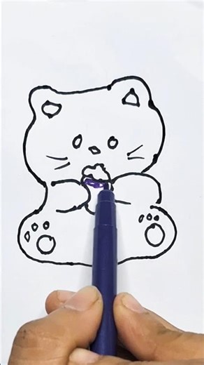 How to draw a baby cat #foryou #shorts #art