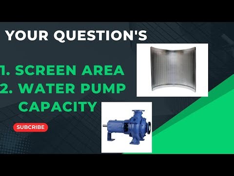 What is the FORMULA for Calculating Rotary Screen Area and Water Pump Capacity in a Sugar Factory?