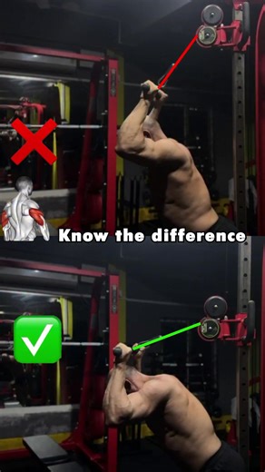 🔥Cable Overhead Tricep Extension Tips: Say Goodbye to Flabby Arms! 1 Set the pulley at shoulder height - Aligns the cable with your arm path for consistent tension. 2 Stabilize by pressing your glutes against the rack - Reduces body sway and keeps the focus on your triceps. 3 Bend forward slightly - Ensures proper alignment and helps maintain a stable position. 4 Keep your elbows pointed forward - Isolates the triceps and minimizes involvement of other muscles. 5 Focus on a full range of motion