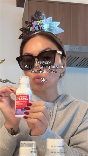 Tawny | Relatable working mom | L.A.🌴 on Instagram: "Just me at home popping bottles of children’s Tylenol, Motrin, and cold & flu medicine like it’s the VIP section😅 We’ve been in full recovery mode since Christmas, so it’s a low-key, couch-based, early-bedtime kind of NYE over here — and honestly? No regrets. If you’re ringing in the New Year in your comfiest clothes with your kids (and maybe asleep by 10), consider this your sign that you’re doing it right. ✨ What are your NYE plans? ✨"