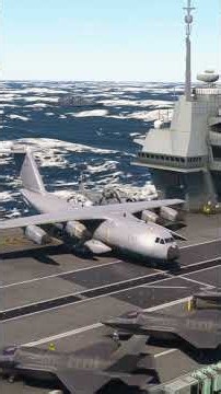 A400M Canada Takes Off From an Aircraft Carrier! #automobile #aviation #msfs2020 #shorts