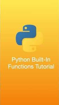 Python Built-In Functions Tutorial #python #coding #developer #techtips
