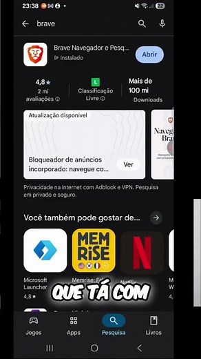Como Instalar o Brave no Celular: Guia Rápido e Fácil! #shorts