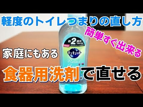 【自分でできる！トイレつまりの直し方】液体洗剤編
