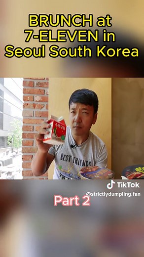 BRUNCH at 7-ELEVEN in Seoul South Korea Part 3 #strictlydumpling #eating #eat #food #fyp #foryou #viralvideo