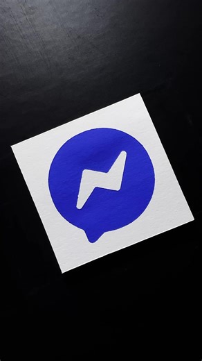 Messenger logo ASMR peel 💬 #messenger #chat #asmr #meta #logo