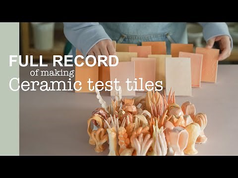 How I make fun ceramic glaze test tiles, getting creative