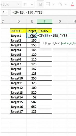 IF FUNCTION in excel #excel #spreadsheetmagic #spreadsheetmagic #excelformula