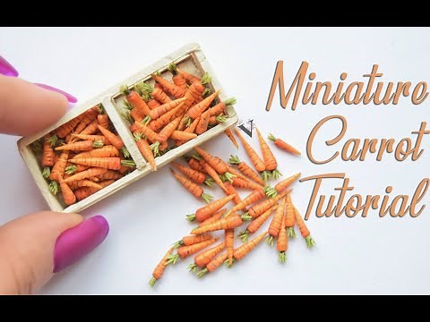 Miniature Carrot Tutorial-Polymer Clay (Veggie 1)