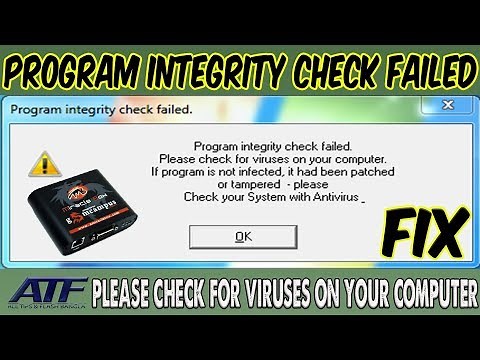 Program integrity check failed please check for viruses on your computer"Miracle box"
