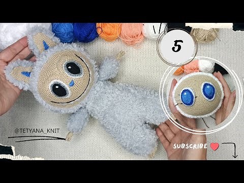 Amigurumi Labubu Step-by-step Tutorial 5 Head Eyes