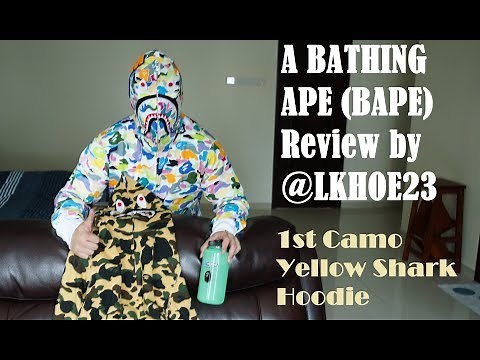 Bathing Ape BAPE 1st Camo Yellow Shark Hoodie Unboxing, Review & Legit Check Guide!