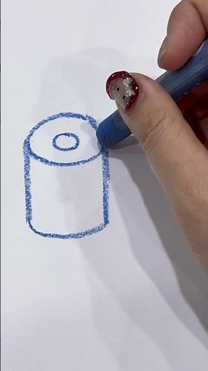 How to draw toilet paper 🧻 simple paper roll how to draw a paper roll toilet #easydrawing #drawing