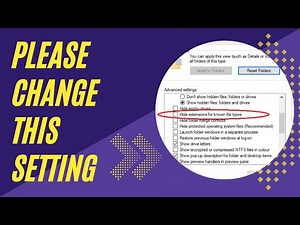Hide extensions for known file types setting in windows | teluguwebguru | twg