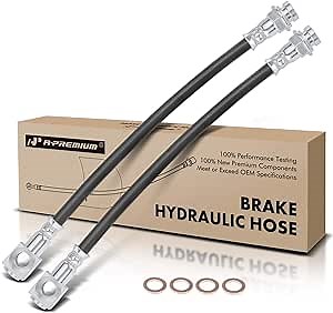 A-Premium Rear Brake Hydraulic Hose Compatible with Select Chevy, Buick, Oldsmobile and Pontiac Models - Impala, Monte Carlo, Allure, Century, LaCrosse, Regal, Alero, Intrigue, Grand Am(Pack of 2)