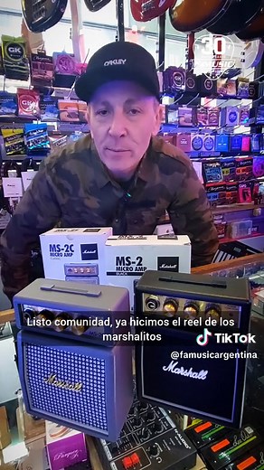 Si sos violero seguro vas a querer uno de estos. MARSHALL MS-2 - Potencia 2 Watts. - Control de volumen y tono. - Conmutador de estado: OFF / ON / OD=sonidos saturados. - LED indicador de estado. - Conector para auriculares (anula el sonido del parlante). - Conector para adaptador de 9 V. - Pinza para el cinturón. Conoces las ventajas de comprar por nuestra pagina? ✅ Compras más barato que en ML, tenes envío gratis y botón de arrepentimiento. ✅ Pagas tu producto cuotas sin interés. ✅ En nuestros