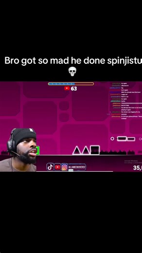 Bro got so mad he done spinjistu 💀 #geometrydash #goofy | spinjitzu