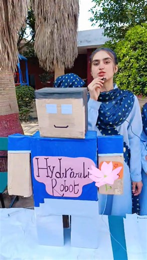 Our young engineers showcase a hydraulic robot — where creativity meets mechanics! 🤖💧 #ScienceAndArtExhibition #FutureInnovators | The Educators Sialkot Campus, Hassanwal Head Marala Road Sialkot