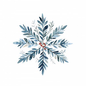 Watercolor Snowflake Clipart: Nordic Winter PNG Stickers (digital Download) - Etsy