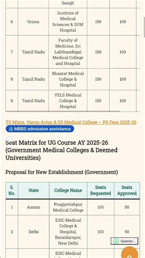 MCC Notice MBBS Seats Increased in Govt & Deemed Colleges Seat Matrix Update NEET UG Counselling