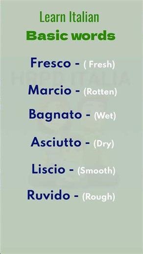 Basic Italian Words | Easy way to learn Italian | Italian lesson For beginners #learnitalian