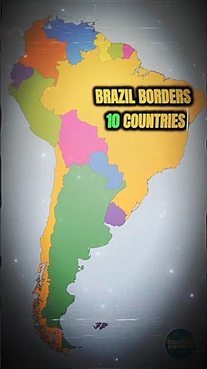 Brazil touches almost EVERY country in South America 🌍 #geography #map