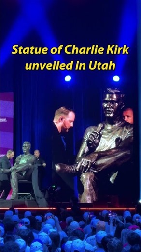 Statue of Charlie Kirk unveiled in Utah