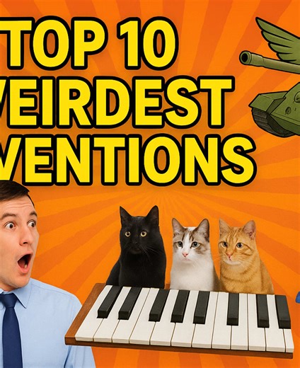 🛠️ Humans have invented incredible things… but not every invention was a success. From flying tanks to cat pianos, some ideas were so strange they left people scratching their heads. In this video, we’re counting down the Top 10 Weirdest Inventions in History — some hilarious, some creepy, and some just downright bizarre. 👉 Which invention do you think was the weirdest? Drop your answer in the comments! ⸻ 🔔 Subscribe for more fascinating facts: FactFlow 👍 Like the video if you enjoy discover