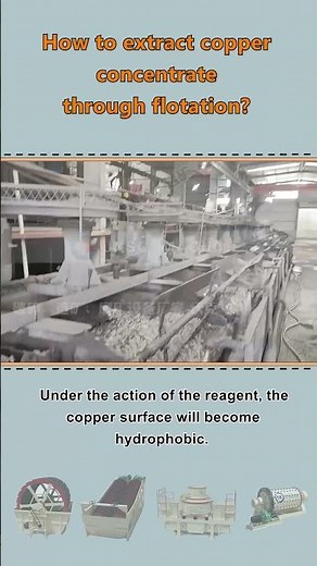 How to extract copper concentrate from copper ore through flotation machine?