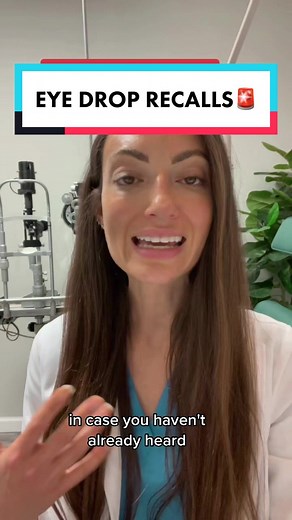 EYE DROP RECALLS - make sure you throw these away and seek medical care if you are experiencing any adverse reactions including redness, pain, blurred vision, or light sensitivity. #eyedrops #eyedrop #eyedroprecall #recall