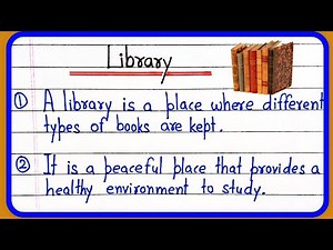 Essay on library 10 lines in English | 10 lines on library | Library essay writing | The library