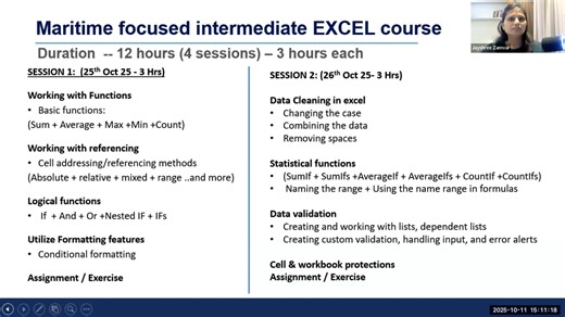 Maritime-Focused Intermediate Excel Course Part 5