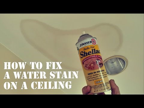 How to fix a water stain on a ceiling